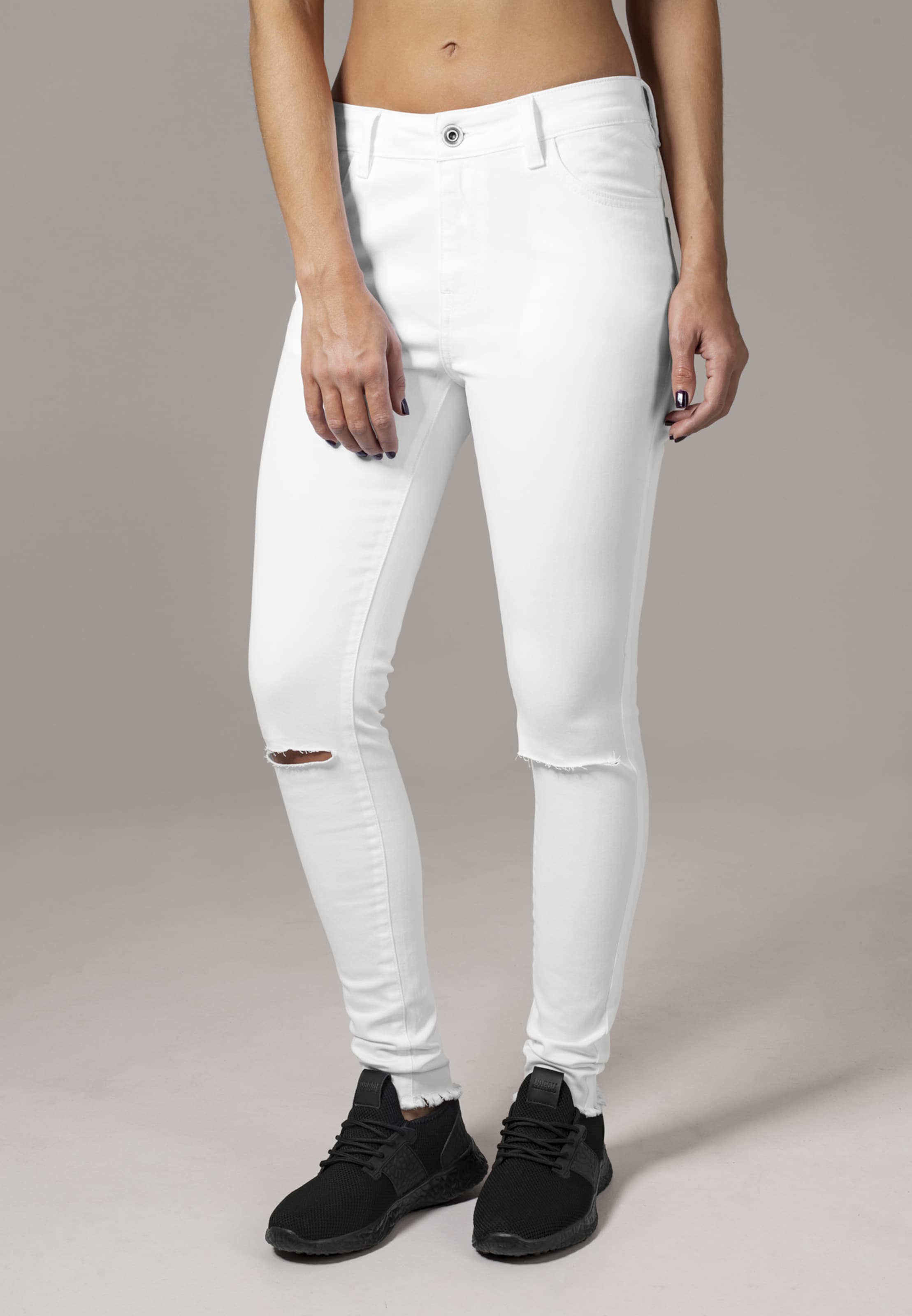 Frauen Jeans Urban Classics Jeans in Weiß - WT21047