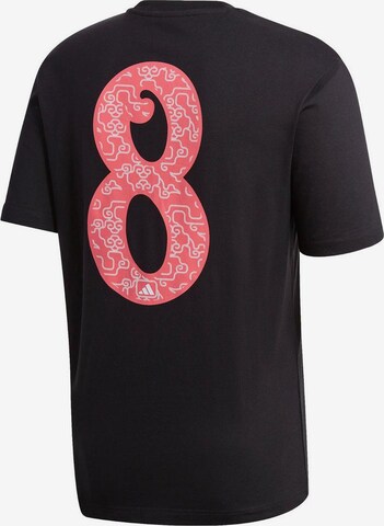ADIDAS SPORTSWEARTehnička sportska majica 'Lucky 8' - crna boja