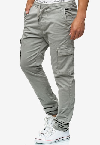 INDICODE JEANS Regular Cargo Pants 'Broadwick' in Grey