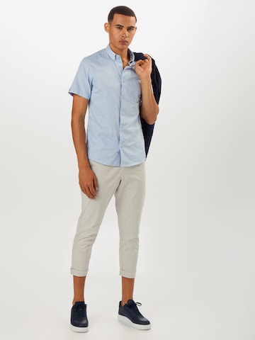 Coupe slim Chemise BURTON MENSWEAR LONDON en bleu
