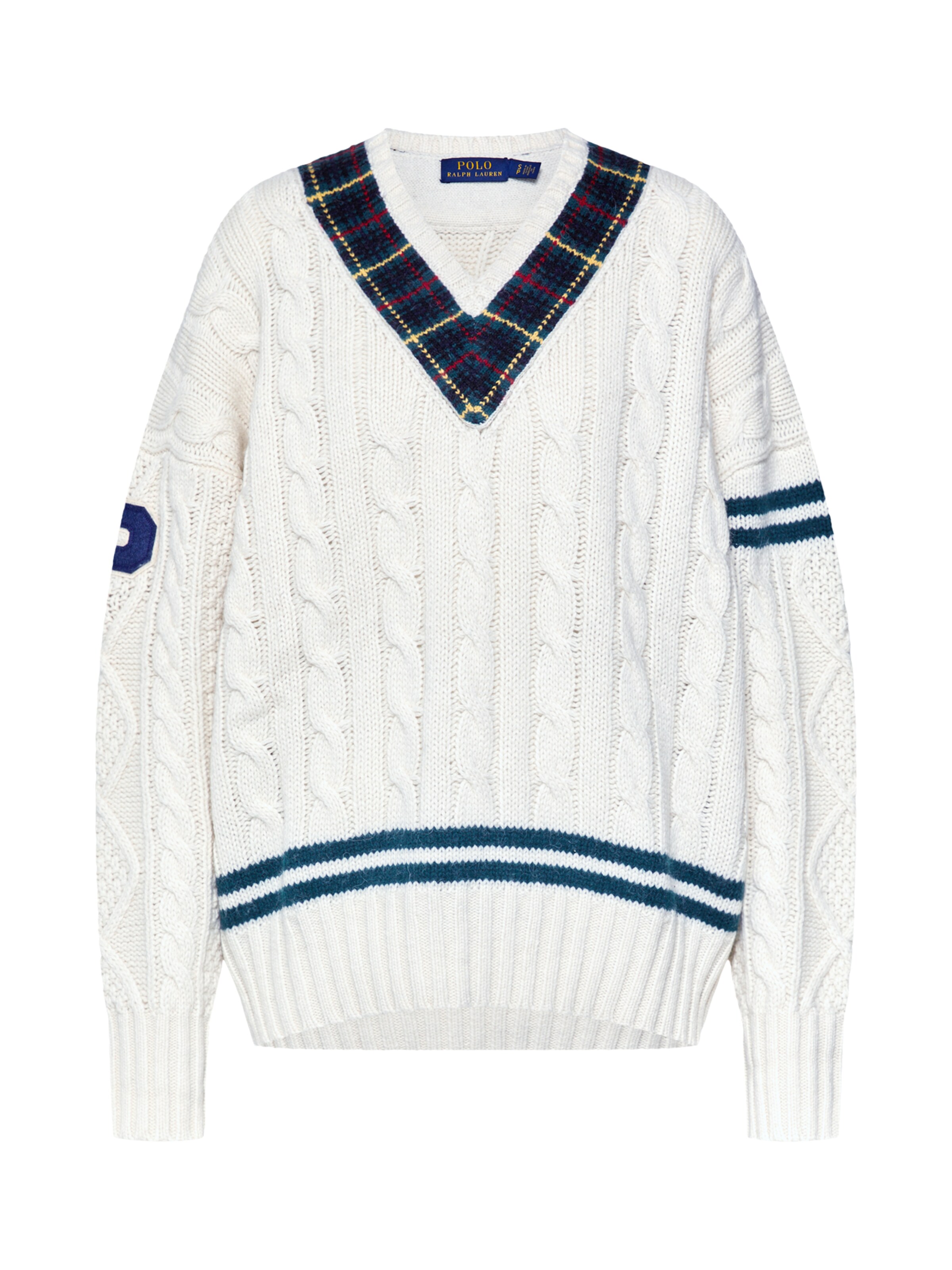 POLO RALPH LAUREN - Trui 'LS PO-LONG SLEEVE-SWEATER' in de kleur Wolwit