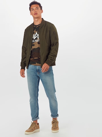 T-Shirt ALPHA INDUSTRIES en marron