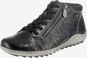 REMONTE Lace-Up Ankle Boots in Black: front