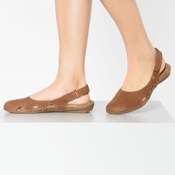 EL NATURALISTA Ballet Flats with Strap in Brown