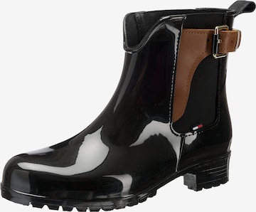 TOMMY HILFIGER Rubber boot 'Oxley' in Black: front