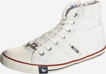 MUSTANG Sneaker high i hvid: forside