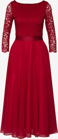 Robe de cocktail SWING en rouge : devant