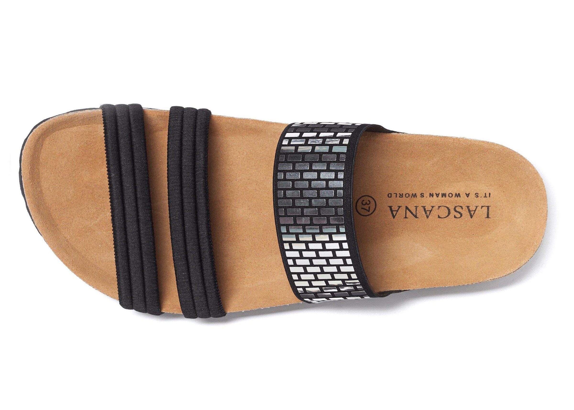 LASCANA Pantofle – černá