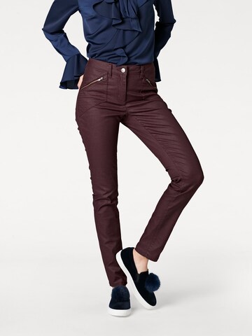 Coupe slim Jean heine en rouge : devant