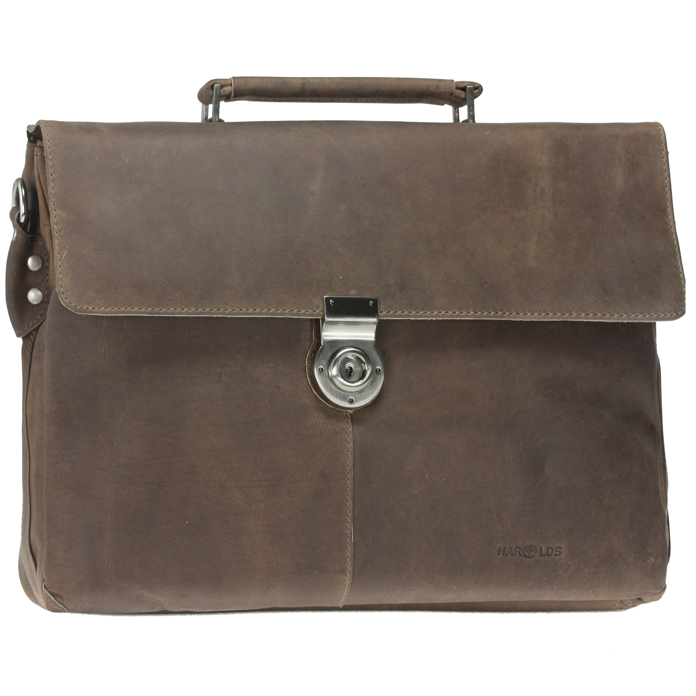 Harold's Aktentas 'Antico' in Bruin: voorkant