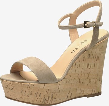 EVITA Strap Sandals in Beige: front