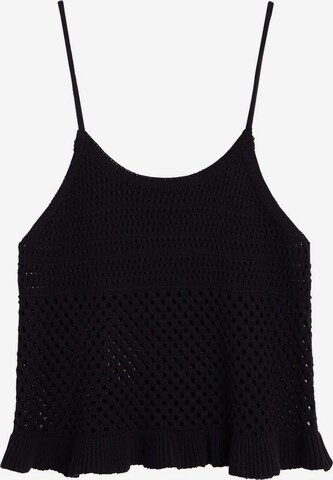 MANGO Knitted Top 'PALE' in Black: front