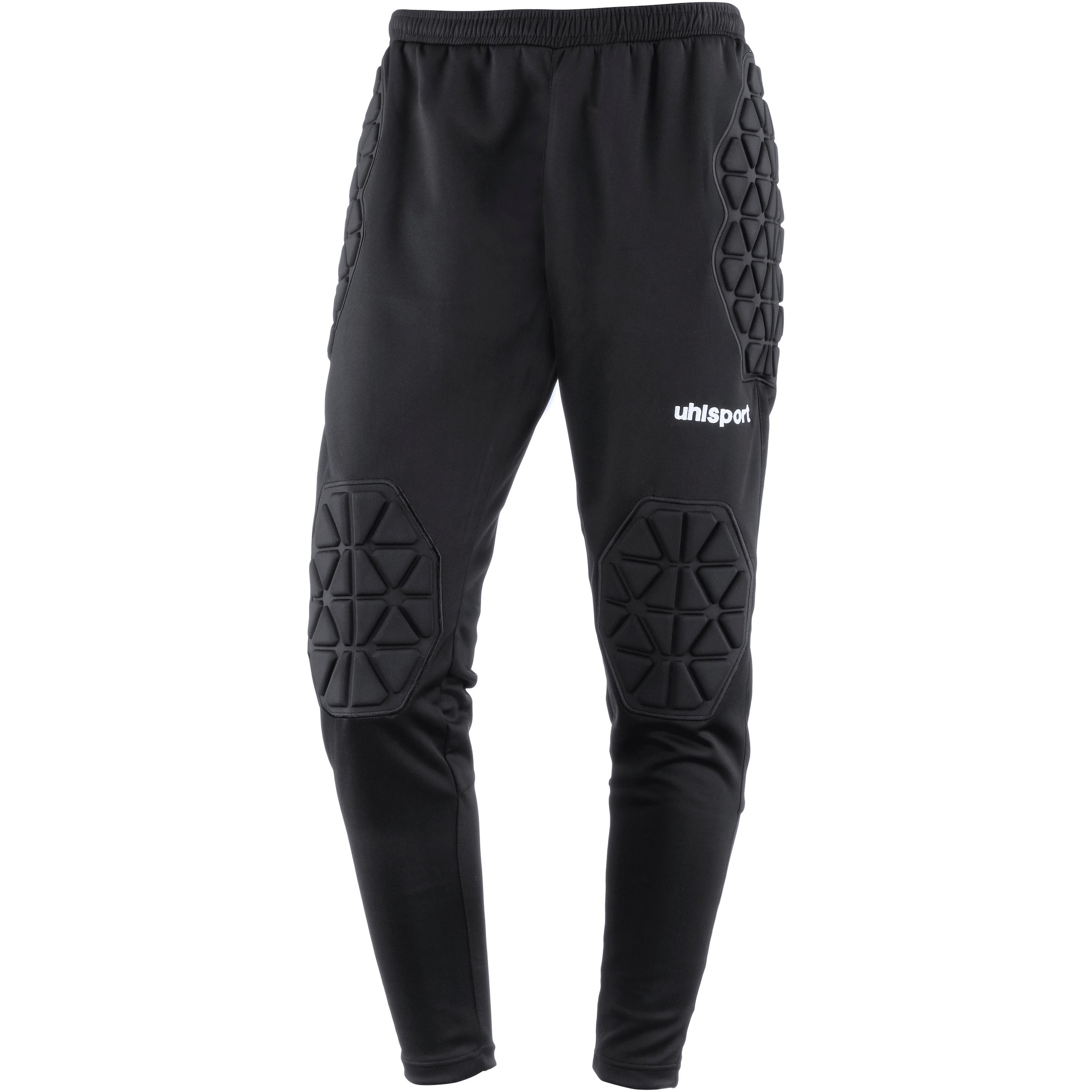 UHLSPORT Tapered Workout Pants 'Essential' in Black: front
