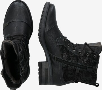 MUSTANG Lace-Up Ankle Boots in Black: side