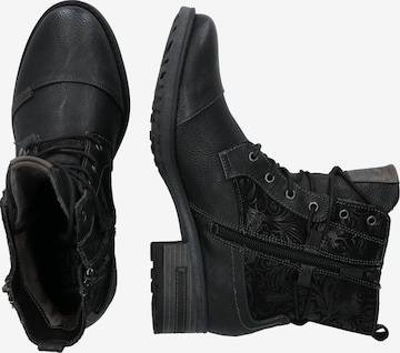 Bottines à lacets MUSTANG en noir : sur le côté