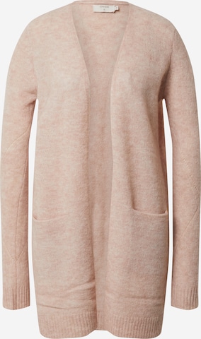 Cream Knit Cardigan 'Kaitlyn' in Pink: front