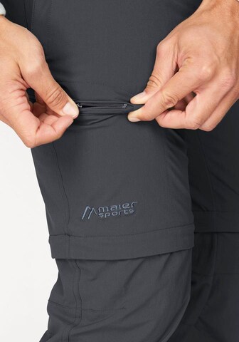 Maier Sports Regular Outdoor Pants 'TAJO' in Grey