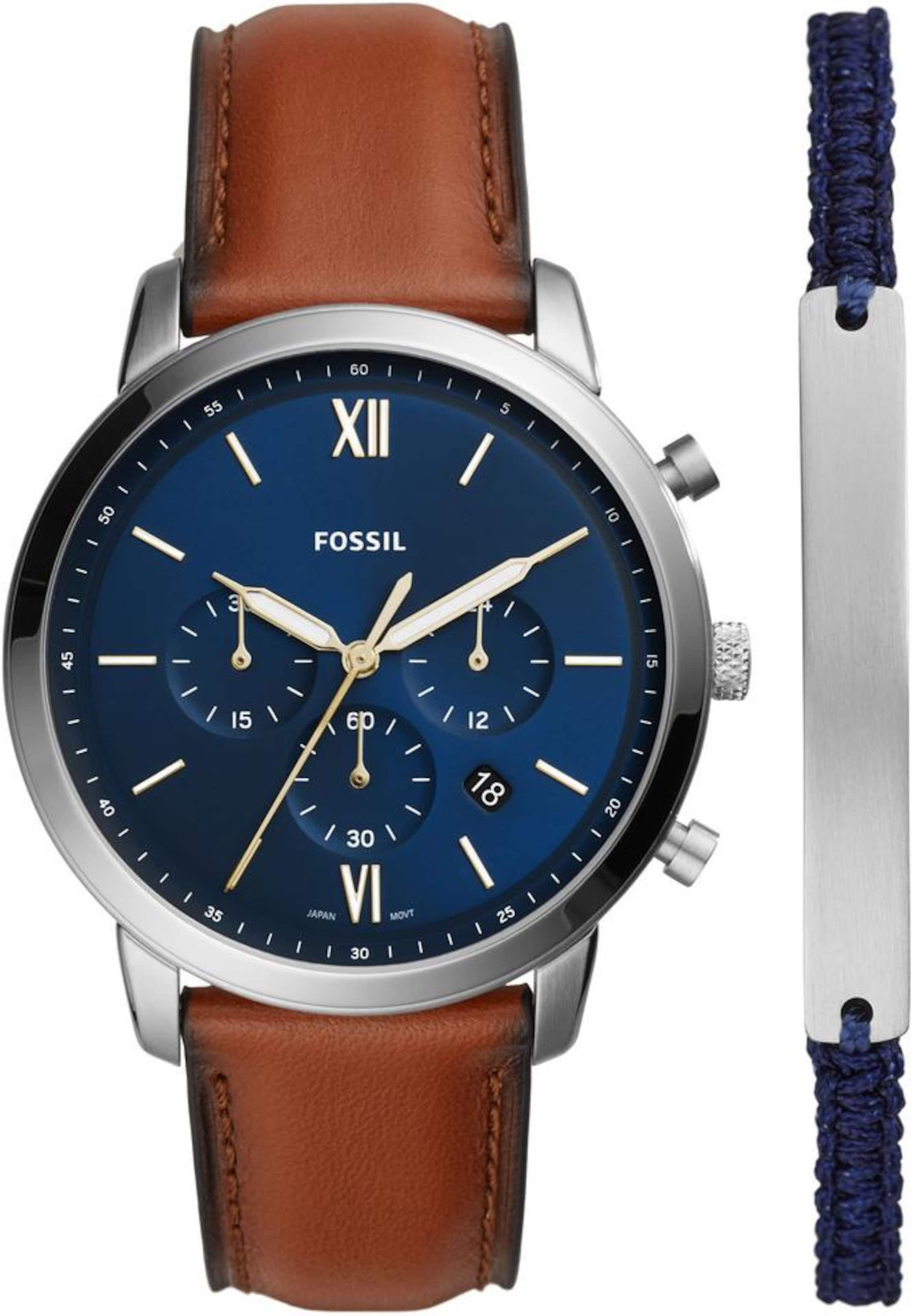 FOSSIL Analoog horloge in Zilver: voorkant