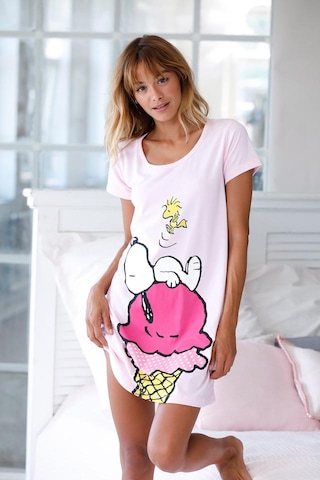 PEANUTS Nightgown in Pink: front