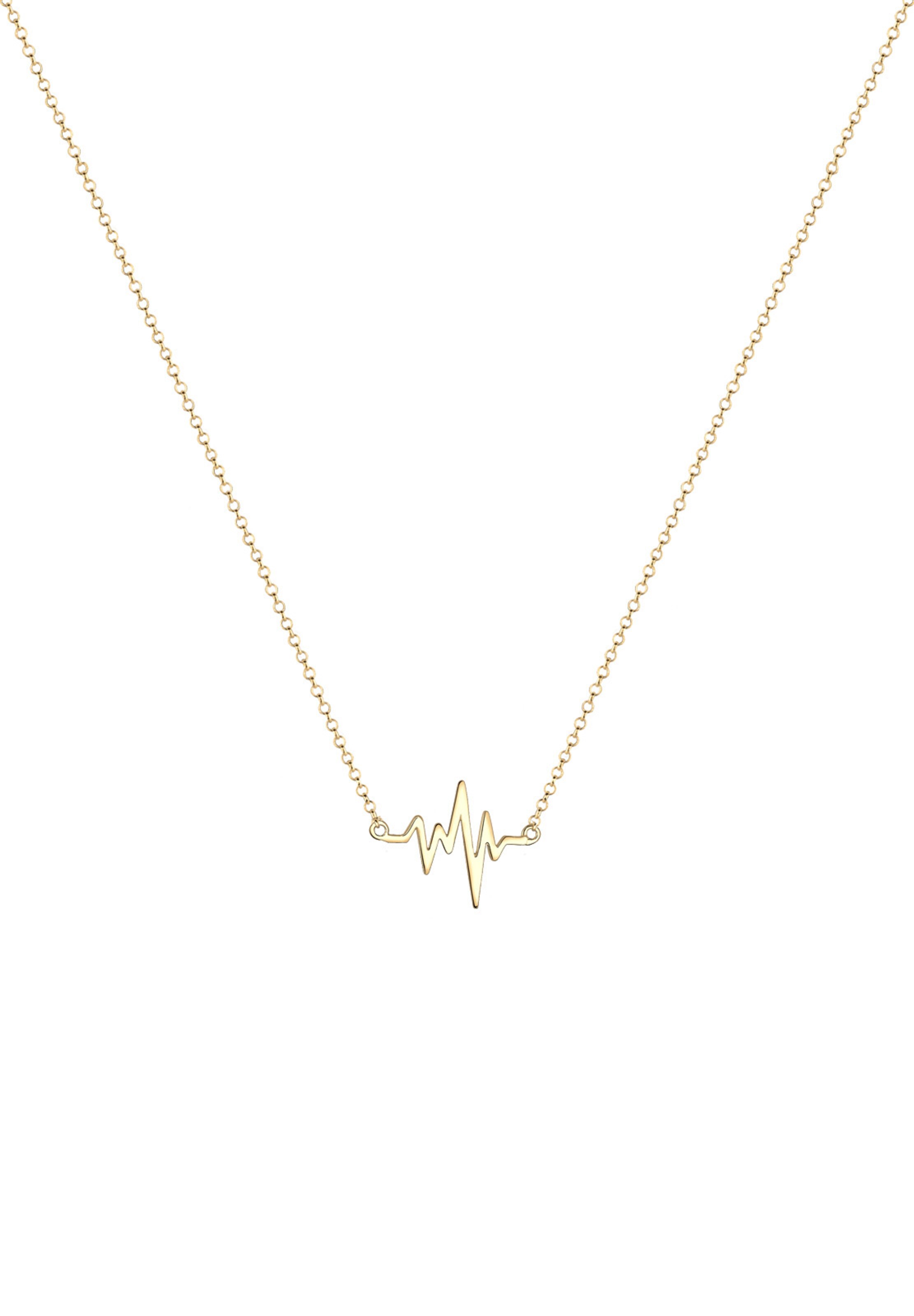 ELLI Ketting 'Herzschlag' in Goud