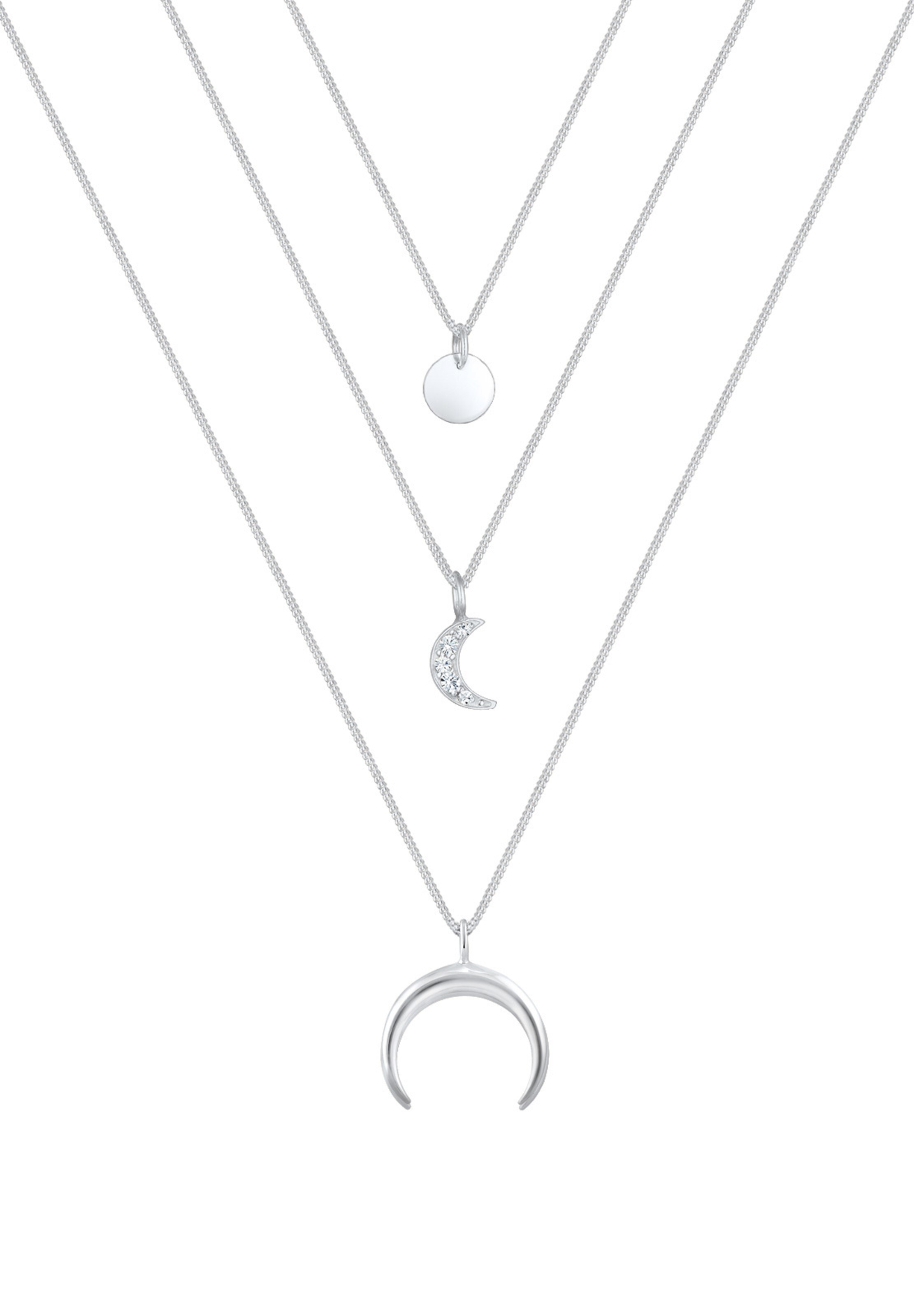 ELLI Ketting 'Layer' in Zilver: voorkant