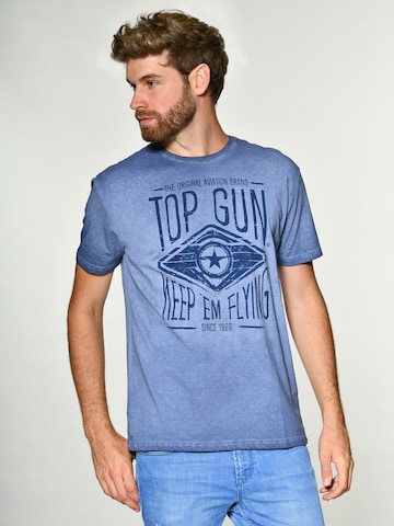 TOP GUN Shirt 'Growl' in Blue: front