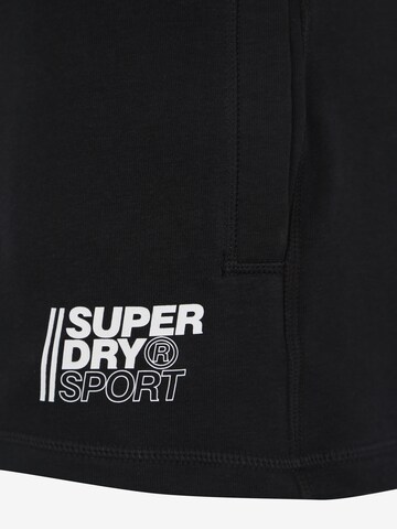 Superdry Normální Sportovní kalhoty – černá