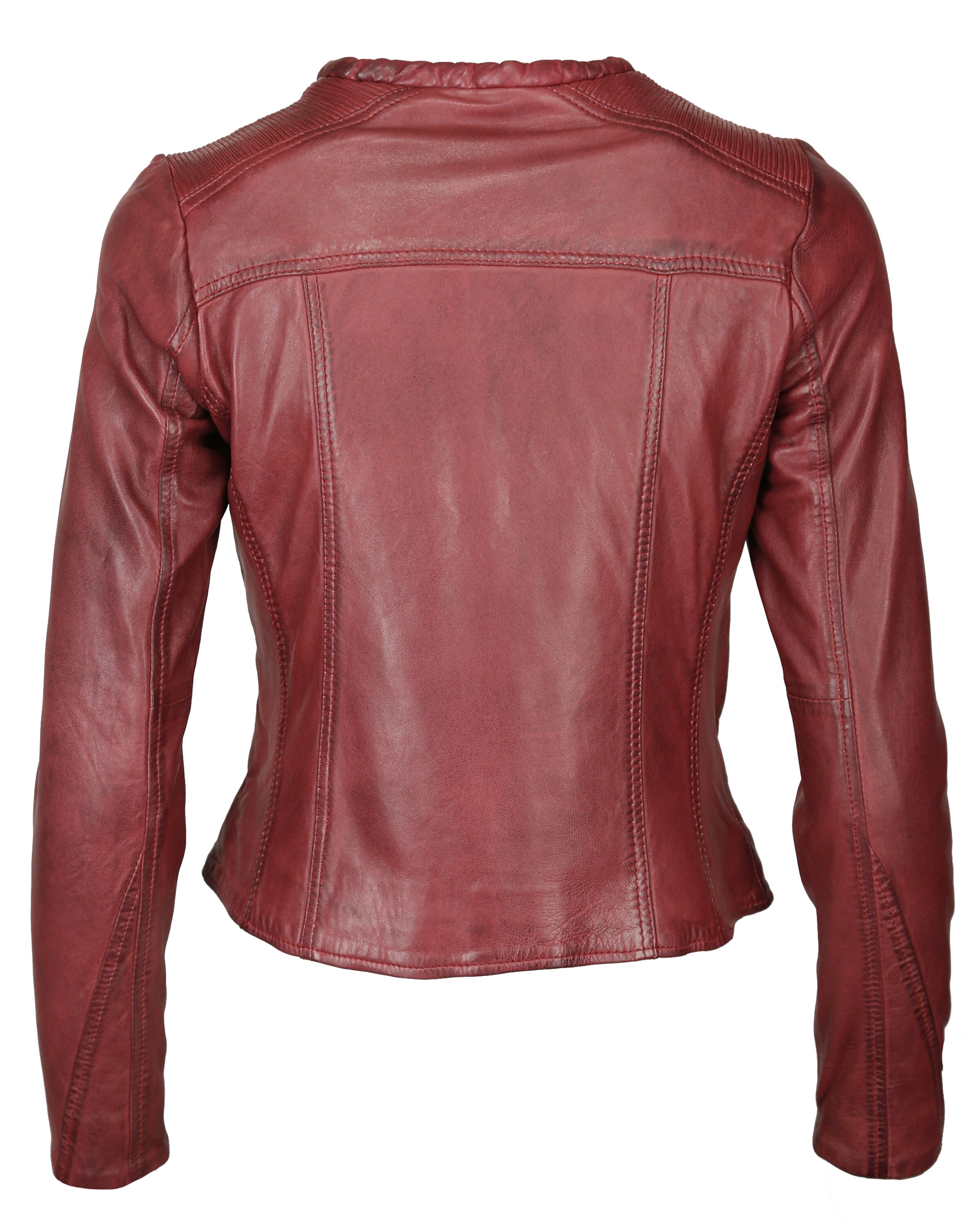 Maze Lederjacke 'MW19-1-SMARAGD' in Rot