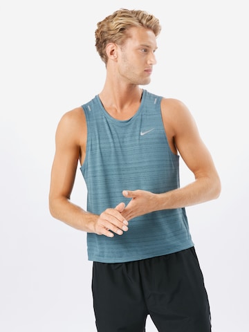 NIKE Regular fit Functioneel shirt 'Miler' in Blauw
