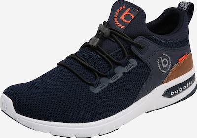 bugatti Sneaker 'Numbis' in dunkelblau / braun / grau / neonrot, Produktansicht