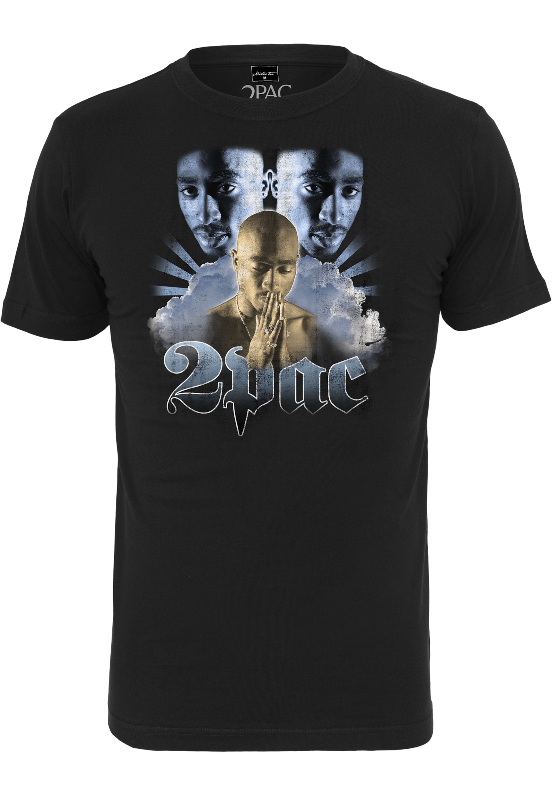 Mister Tee Majica 'Tupac Heaven' | črna barva: sprednja stran