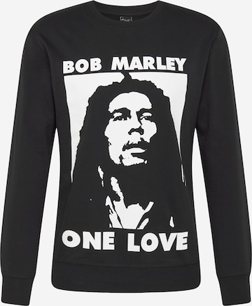 Sweat-shirt 'Bob Marley One Love' Mister Tee en noir : devant