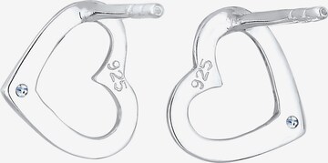 Elli DIAMONDS Earrings 'Herz' in Silver