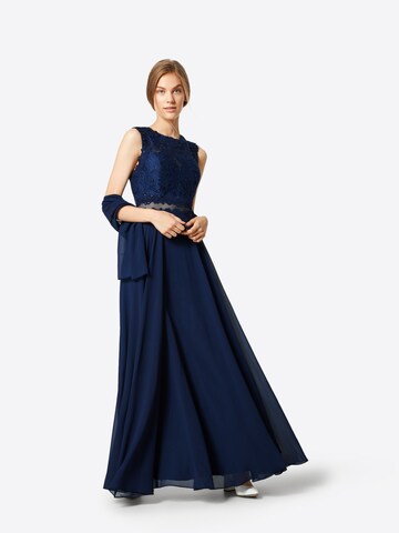 mascara Evening Dress in Blue