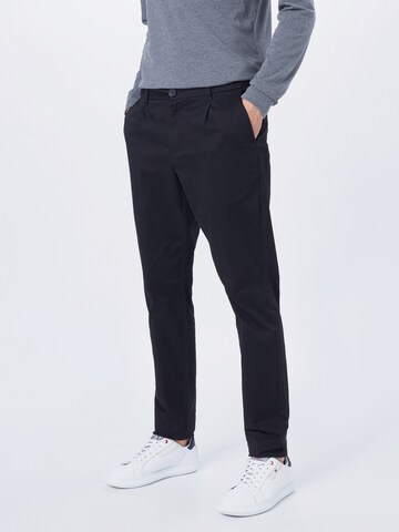 Only & Sons - Slimfit Calças com pregas 'Cam' em preto: frente