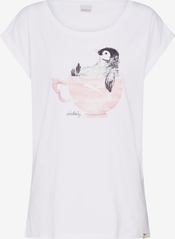 T-shirt 'Pingulax' Iriedaily en blanc : devant