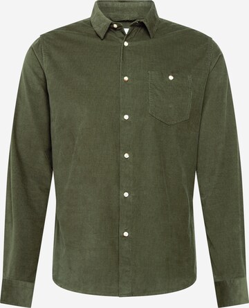 Chemise KnowledgeCotton Apparel en vert : devant