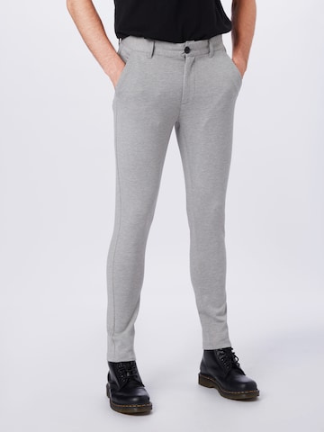 Denim Project Slim fit Chino Pants 'Ponte Roma Plain' in Grey: front
