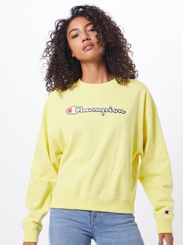 Champion Authentic Athletic ApparelSweater majica - žuta boja: prednji dio