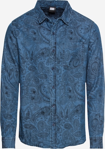 Urban Classics Regular fit Риза в синьо: отпред