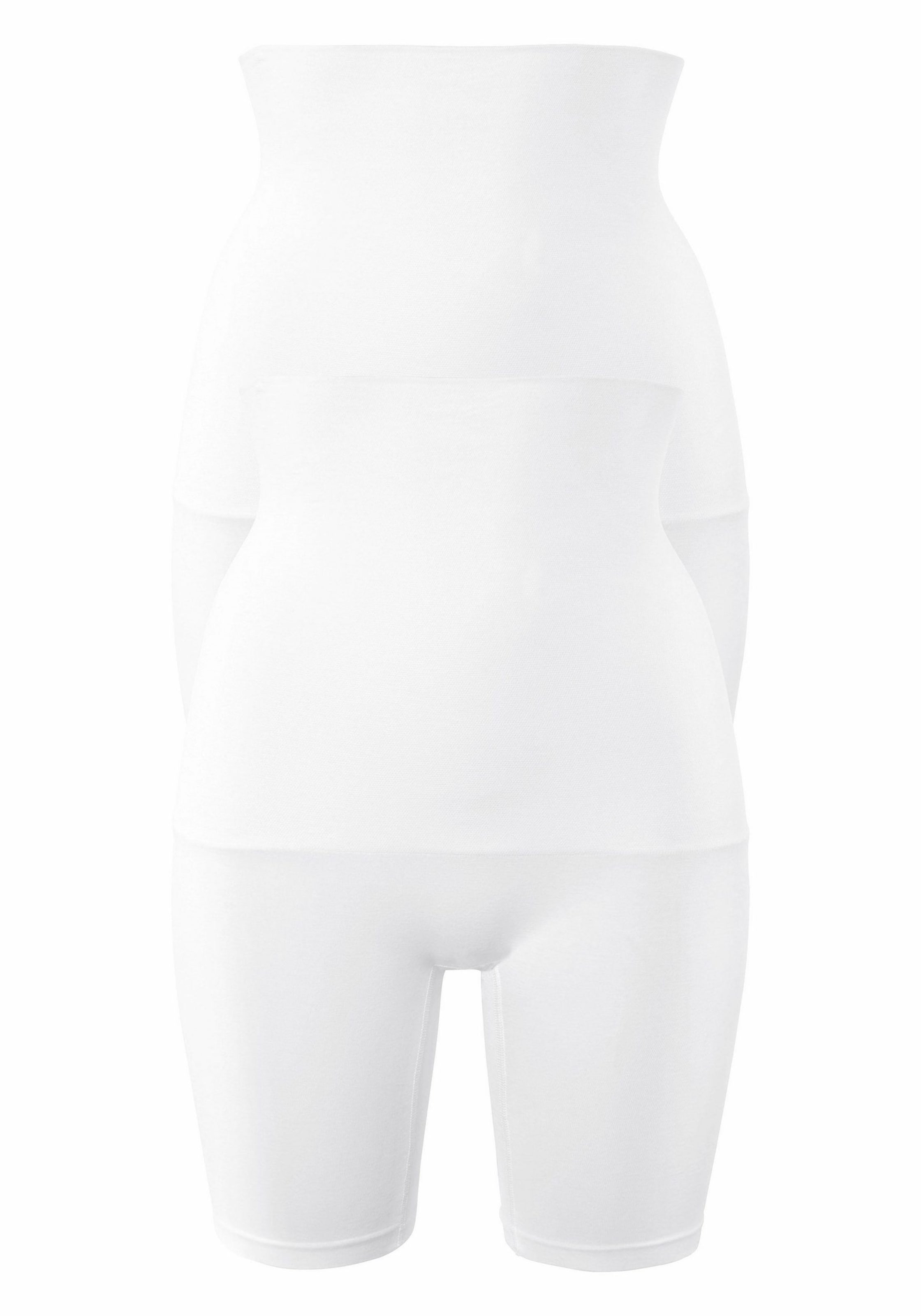PETITE FLEUR - Pantalón moldeador en blanco: frente