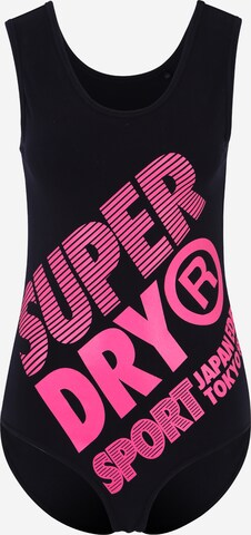 Body de sport Superdry en bleu : devant