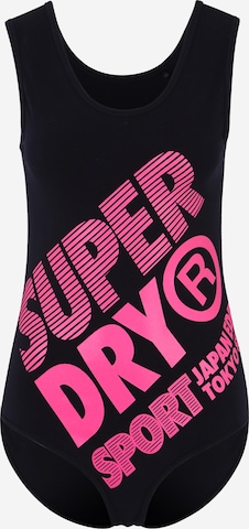 Body de sport Superdry en bleu : devant