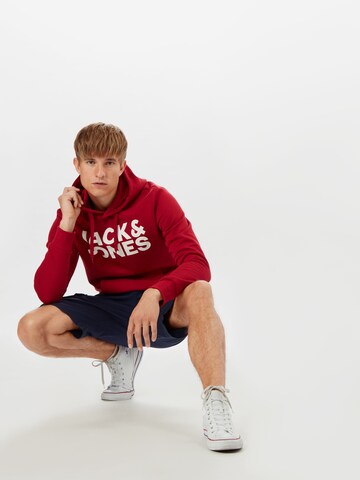 JACK & JONES كنزة رياضية بلون أحمر