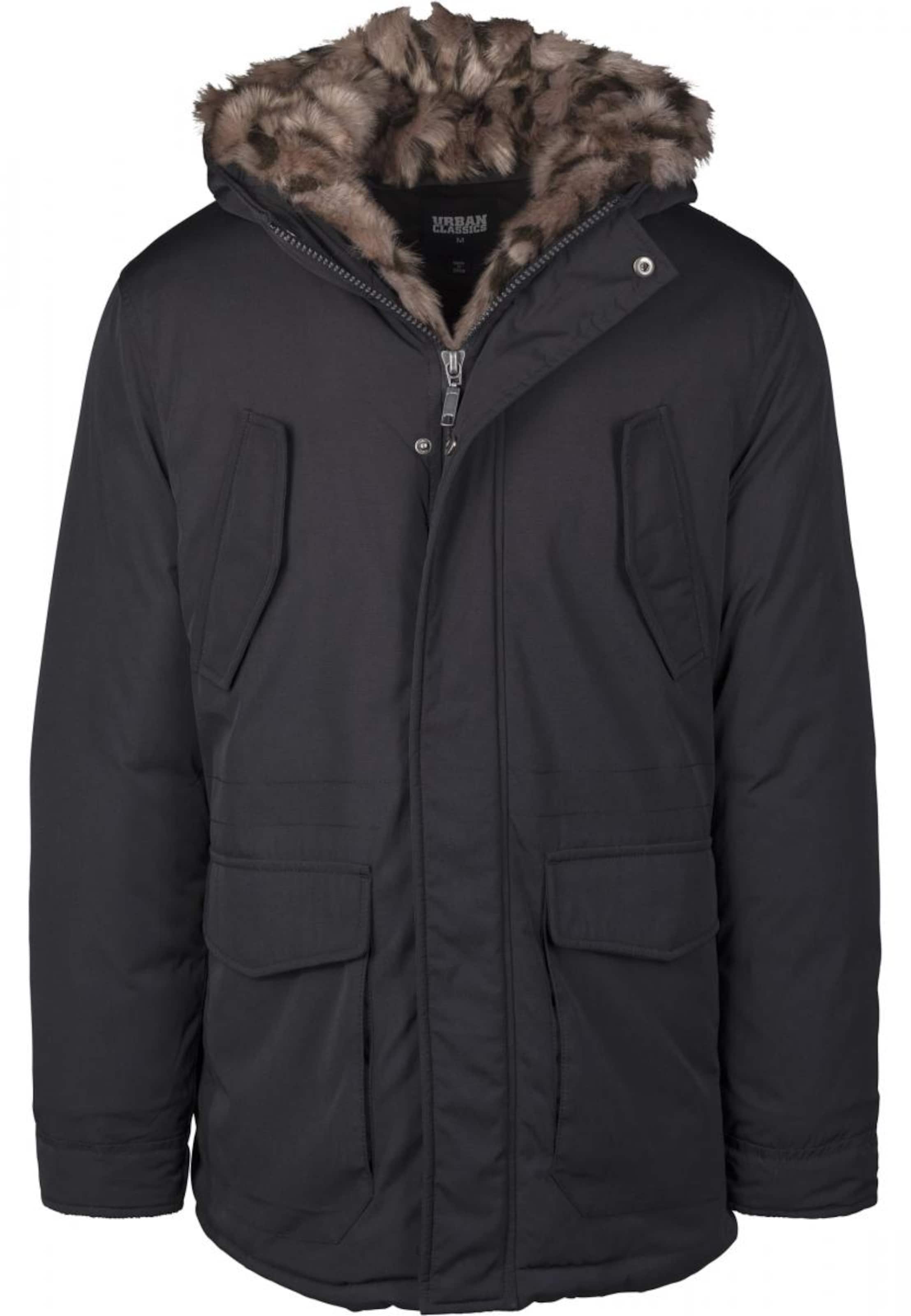 Urban Classics Parka in Schwarz: Vorderseite