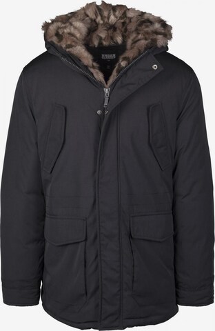 Urban Classics Winter Parka in Black: front