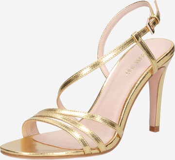 ABOUT YOU Sandalen met riem in Goud: voorkant