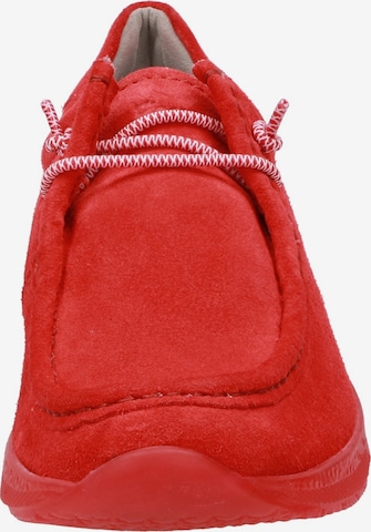 SIOUX Schnürschuh in Rot