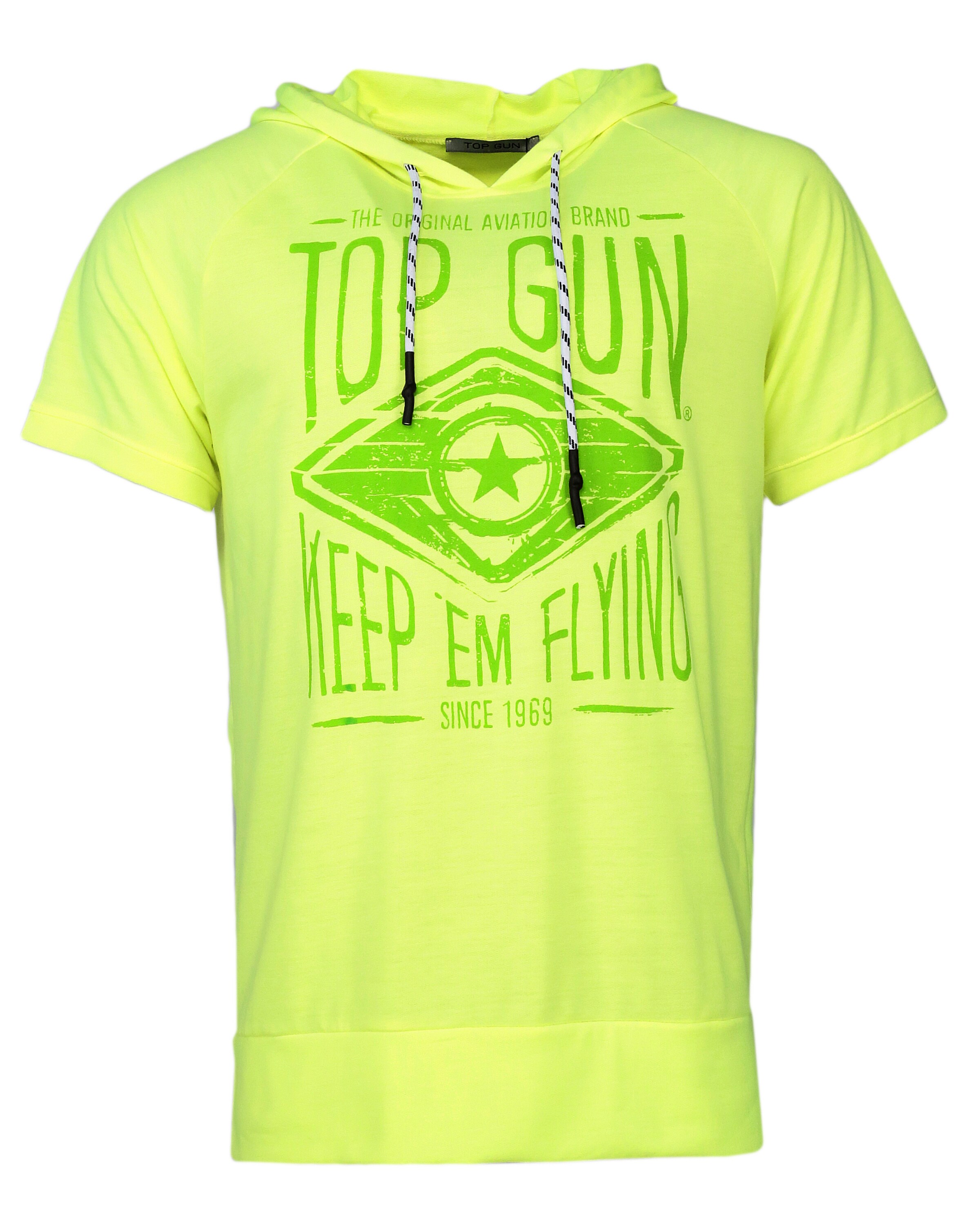 Männer Shirts TOP GUN T-Shirt 'Bright' in Neongelb - PH70662