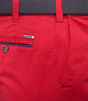 MEYER Regular Chino Pants 'Oslo' in Red